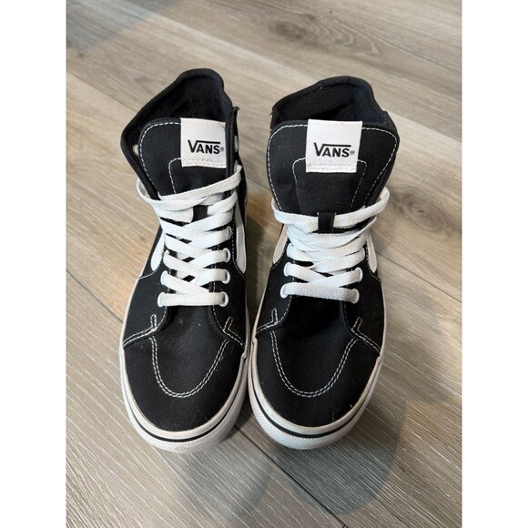 Vans Shoes - Vans Black White High Top Women's Size 6.5 Shoes